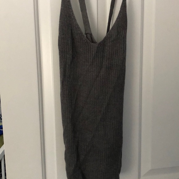 Pink Republic Tops - Gray knit cross back shirt